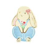 "Bunnies In The Garden Overalls Bunny Large Napkins - Set of 16" - Napkins in multicolor by Jollity and Co