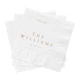 "Minimal Wedding Cocktail Napkins, Pack of 200" - Napkins in multicolorassorted-colors by Studio Lavender