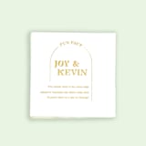 "Arch Fun Fact Napkin, cocktail size, set of 100" - Napkins in white by ForYourParty
