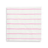 "Cerise Frenchie Stripes Large Napkins" - Napkins in pink by Jollity and Co