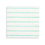 "Aqua Frenchie Stripes Large Napkins" - Napkins in blue by Jollity and Co