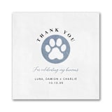 "Pet Gratitude Digital Beverage Napkin" - Napkins in white by Papel Custom Design