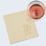 "“I Do, Too!” Dalmatian Wedding Cocktail Napkins Champage" - Napkins in natural by Papel Custom Design