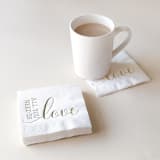 "All You Need Is Love Napkin Pack, cocktail size, pack of 20" - Napkins in white by ForYourParty