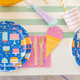 "It's A Birthday Ice Cream Guest Napkins - Set of 16" - Napkins in multicolor by Jollity and Co