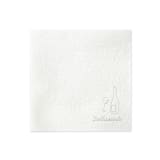 "Embossed Wine Bottle Linen Like Luncheon Napkins, set of 50" - Napkins in white by ForYourParty