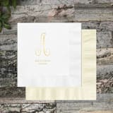 "Foil Elegant Custom Monogram Napkin - Pack of 100" - Napkins in multicolorassorted-colors by Papel Custom Design