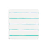 "Aqua Frenchie Stripes Petite Napkins" - Napkins in blue by Jollity and Co