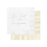 "Personalized We Do Script Napkin - Pack of 100" - Napkins in multicolorassorted-colors by Papel Custom Design