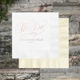 "Personalized We Do Script Napkin - Pack of 100" - Napkins in multicolorassorted-colors by Papel Custom Design