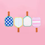 "Pickleball Social Club Paddle Guest Napkins - Set of 16" - Napkins in multicolor by Jollity and Co