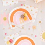"Boho Rainbow Large Napkins - Pack of 16" - Napkins in multicolor by Jollity and Co