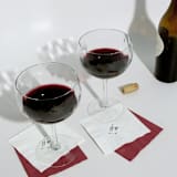 "Vino Duo Sketch Napkin, cocktail size, set of 50" - Napkins in white by ForYourParty