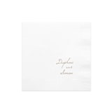 "Romantic Script You and Me, set of 50" - Napkins in white by ForYourParty