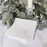 "Romantic Script You and Me, set of 50" - Napkins in white by ForYourParty