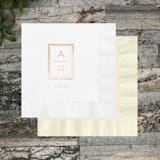 "Modern Monogram Custom Napkin - Pack of 100" - Napkins in multicolorassorted-colors by Papel Custom Design
