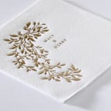 "Custom Hanging Vines Premium Napkin - Beverage - Pack of 100" - Napkins in white by Papel Custom Design