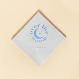 "Over The Moon Baby Shower Napkin, cocktail size, set of 50" - Napkins in gray by ForYourParty