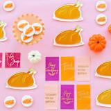 ""Give Thanks" Guest Napkins - Set of 16" - Napkins in orange by Jollity and Co
