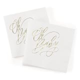 "Oh Baby Gender Neutral Baby Shower Napkins" - Napkins in white by Papel Custom Design