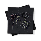 "Fireworks Cocktail Napkin Pack, set of 20" - Napkins in black by ForYourParty