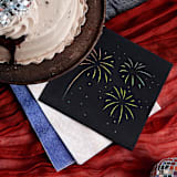 "Fireworks Cocktail Napkin Pack, set of 20" - Napkins in black by ForYourParty