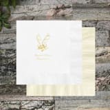 "Custom Champagne Glasses Napkin - Pack of 100" - Napkins in multicolorassorted-colors by Papel Custom Design
