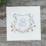 "Custom Spring Wildflowers Wedding Crest- Pack of 100" - Napkins in white by Papel Custom Design