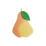 "Le Dinner Pear Cocktail Napkins - Set of 16" - Napkins in yellow by Jollity and Co