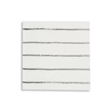 "Silver Metallic Frenchie Stripes Petite Napkins" - Napkins in silver by Jollity and Co