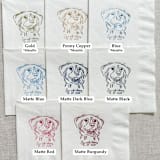 "Custom pet portrait cocktail napkins - White Napkins (Set of 100)" - Napkins in white by Maria Ferrer G.