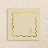 "Champagne Glass with Wavy Border Premium Cocktail Napkins, Set of 50 premium quality" - Napkins in natural by Papel Custom Design