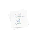 "Champagne Pop, Fizz, Clink Napkin Pack, cocktail size, pack of 50" - Napkins in white by ForYourParty
