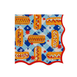 "Patriotic Hot Dog Large Napkins - Pack of 16 Paper Napkins" - Napkins in multicolor by Jollity and Co