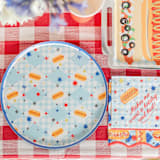 "Patriotic Hot Dog Large Napkins - Pack of 16 Paper Napkins" - Napkins in multicolor by Jollity and Co