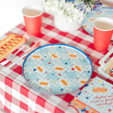 "Patriotic Hot Dog Large Napkins - Pack of 16 Paper Napkins" - Napkins in multicolor by Jollity and Co