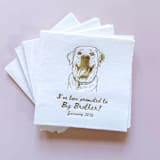 "Pregnancy Announcement Party Napkin | Dog Mom Baby Shower Napkin | Set of 50" - Napkins in multicolorassorted-colors by Alyssa Cook