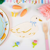 "Silly Goose Goose Large Napkins - Set of 16" - Napkins in white by Jollity and Co