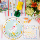 "Silly Goose Goose Large Napkins - Set of 16" - Napkins in white by Jollity and Co