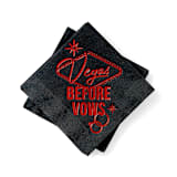 "Vegas Before Vows Napkin Pack, cocktail size, pack of 50" - Napkins in black by ForYourParty