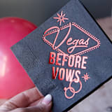 "Vegas Before Vows Napkin Pack, cocktail size, pack of 50" - Napkins in black by ForYourParty