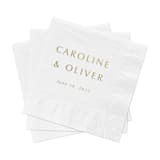 "Modern Wedding Cocktail Napkins, Pack of 200" - Napkins in multicolorassorted-colors by Studio Lavender