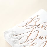 "Best Day Ever Napkin Pack, cocktail size, pack of 50" - Napkins in white by ForYourParty