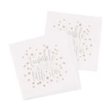 "Twinkle Twinkle Little Star Gender Neutral Gold Foil Baby Shower Napkins" - Napkins in white by Papel Custom Design