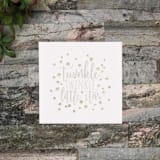 "Twinkle Twinkle Little Star Gender Neutral Gold Foil Baby Shower Napkins" - Napkins in white by Papel Custom Design