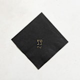 "Minimal Wine Glasses Napkin, cocktail size, set of 50" - Napkins in black by ForYourParty