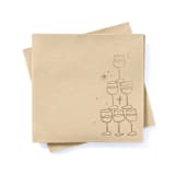 "Champagne Tower Napkin Pack, cocktail size, set of 20" - Napkins in beige by ForYourParty
