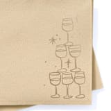 "Champagne Tower Napkin Pack, cocktail size, set of 20" - Napkins in beige by ForYourParty