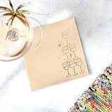 "Champagne Tower Napkin Pack, cocktail size, set of 20" - Napkins in beige by ForYourParty