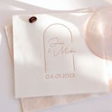 "Blushing Bride Arch Napkin, cocktail size, set of 100" - Napkins in white by ForYourParty